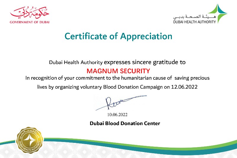 Magnum Security: Blood Donation Drive